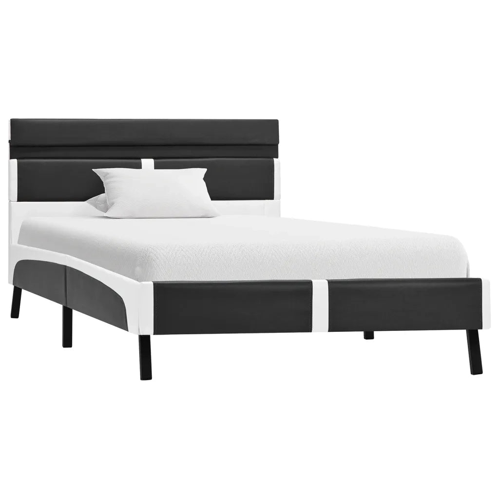 Giroletto con LED senza Materasso-Struttura Letto Grigio in Similpelle 90x200cm 452152