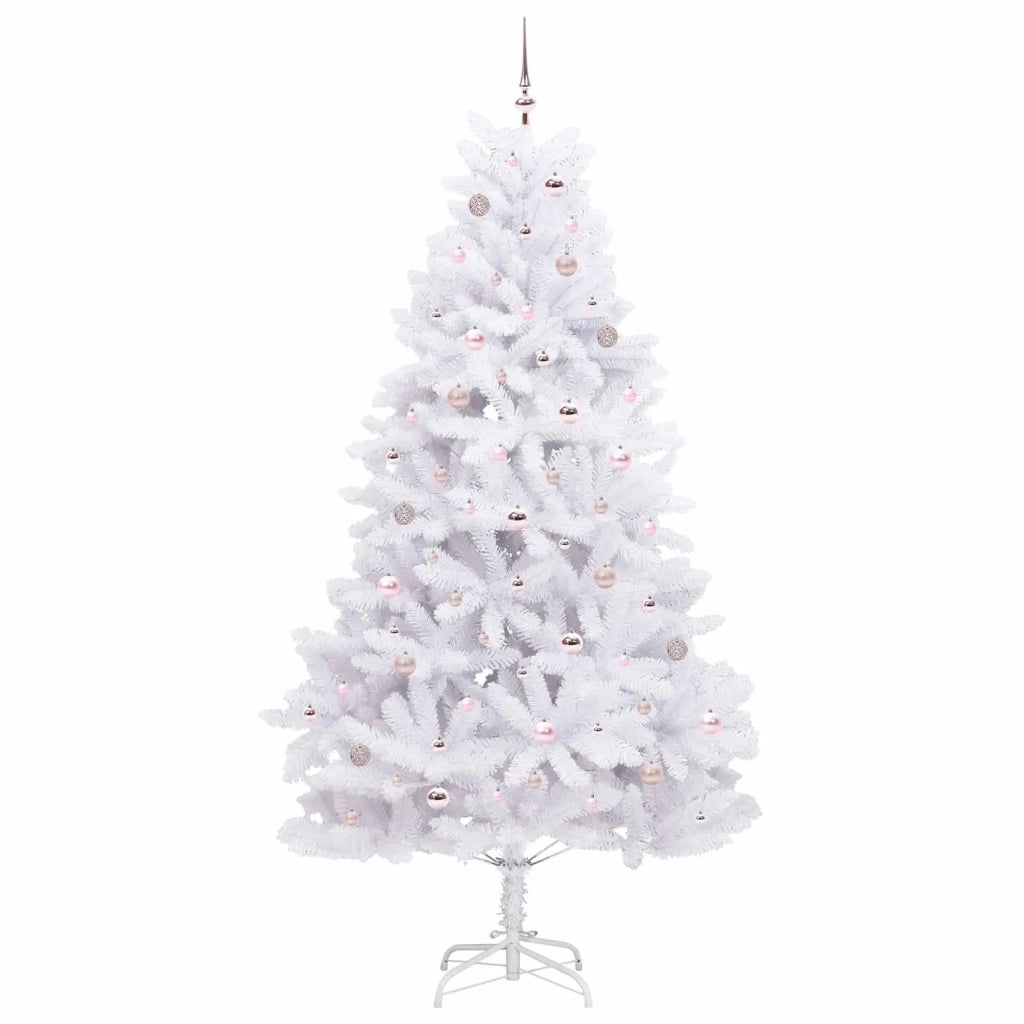 Albero di Natale | Decorazioni natalizie Artificiale con Rami Pieghevoli Bianco 240 cm