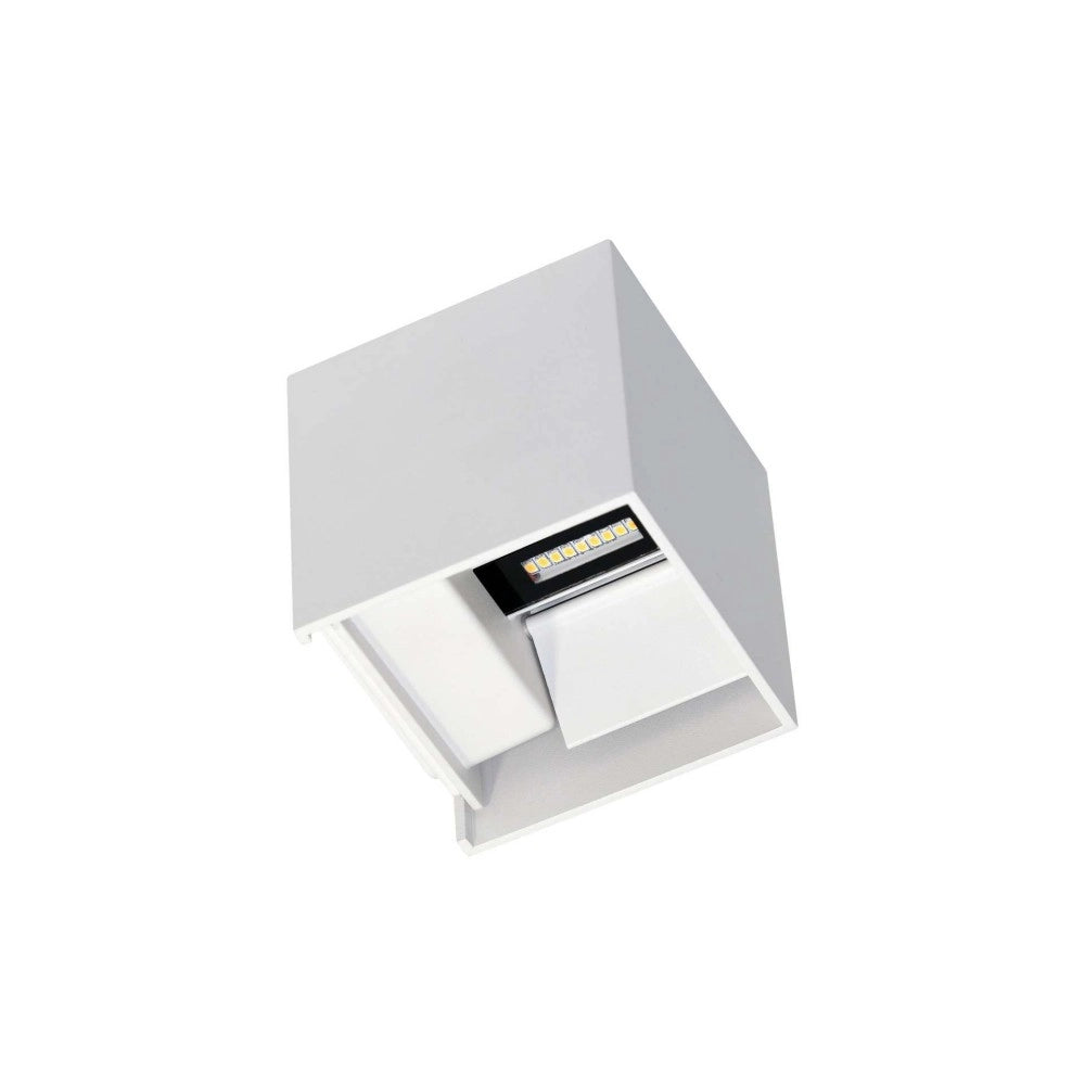 Applique a led bianca da parete IP54 6,8W con alette regolabili 3000k
