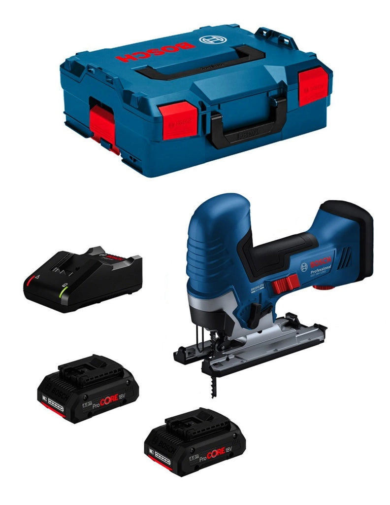 Seghetto Alternativo BOSCH GST 18V-125 S (2 x 4,0 Ah ProCORE + GAL18V-40 + L-Boxx 136)