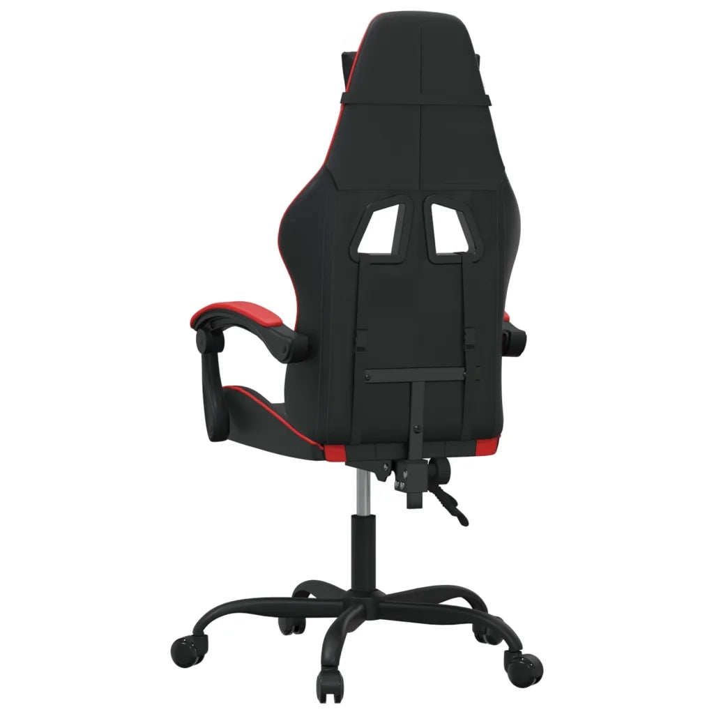 vidaXL Sedia da Gaming Nera e Rossa in Similpelle