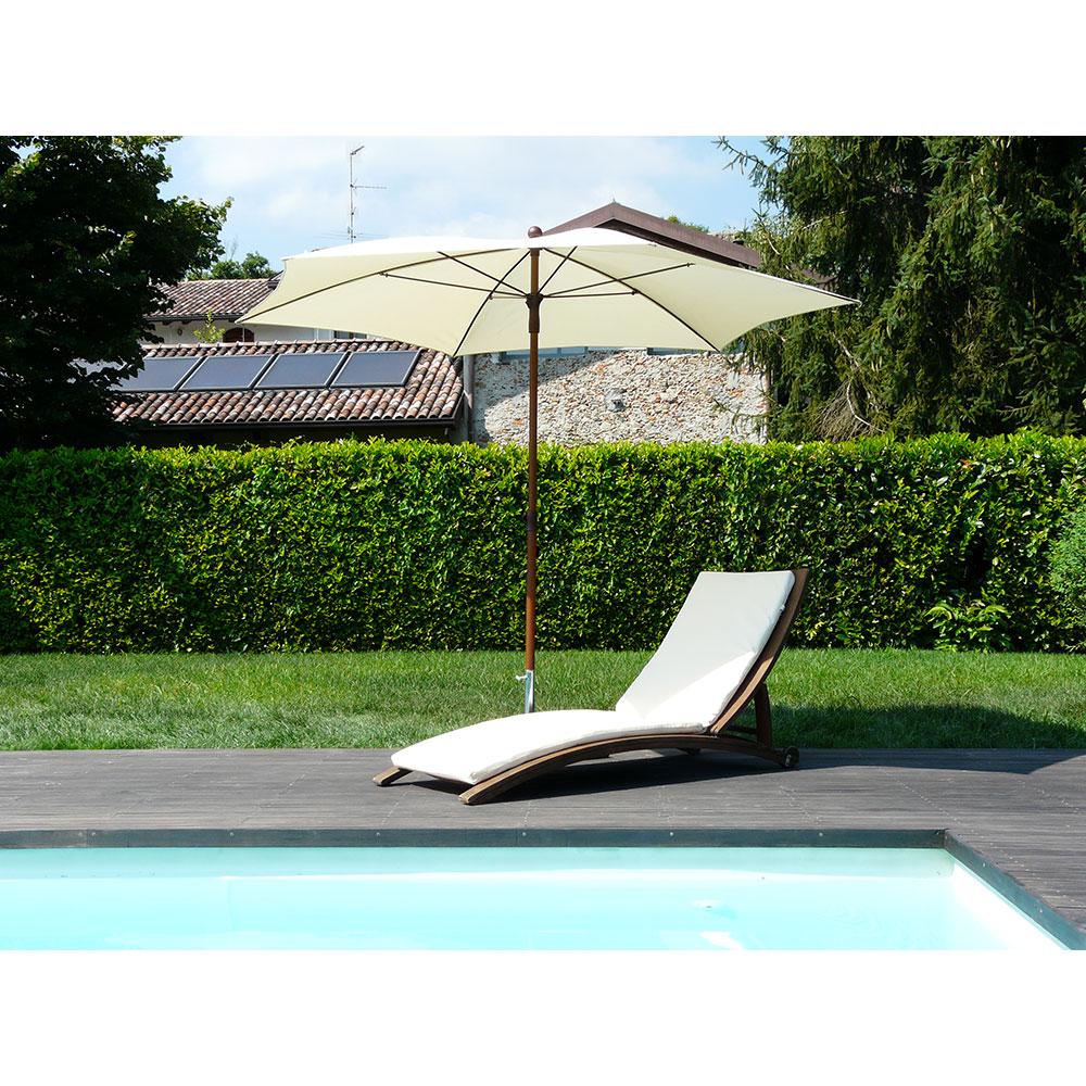 Ombrellone da Giardino Ø2,8 m Palo Ø35 mm in Alluminio Maffei Madera Ecru