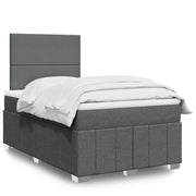 Giroletto a Molle con Materasso Grigio Scuro 120x190cm Tessuto
