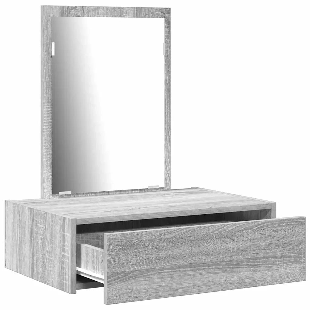 Toeletta | Tavolo da Trucco Grigio 60 x 40 x 70 cm Legno multistrato