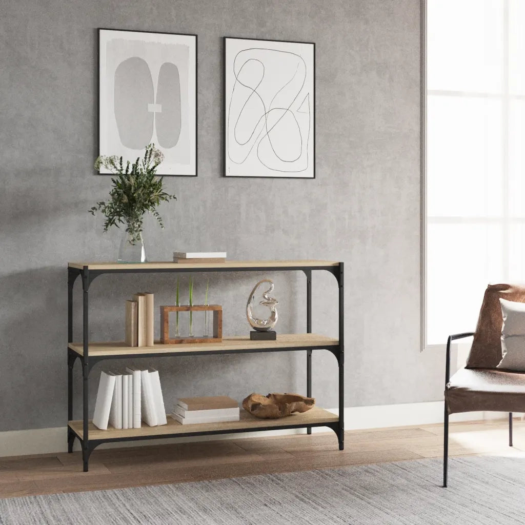 Libreria Rovere Sonoma 100x33x70,5cm Legno Multistrato Acciaio 819353
