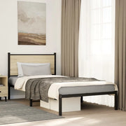Giroletto senza Materasso in Metallo-Struttura Letto Rovere Sonoma 100x200 cm 700984