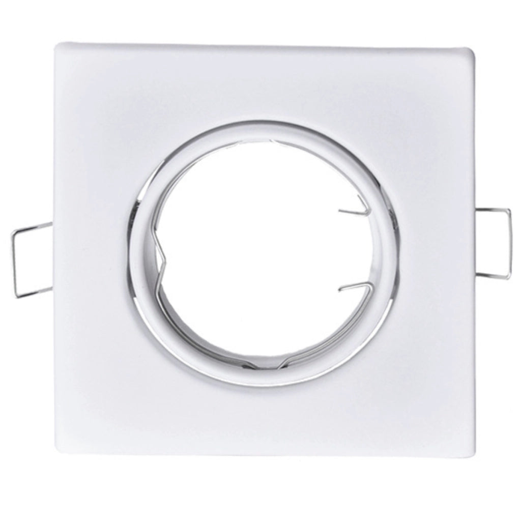 Faretto incasso quadrato bianco 3pz GU10 Polux OLIN