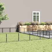Gabbia per Cani Nera 49 m² in Acciaio 3082179