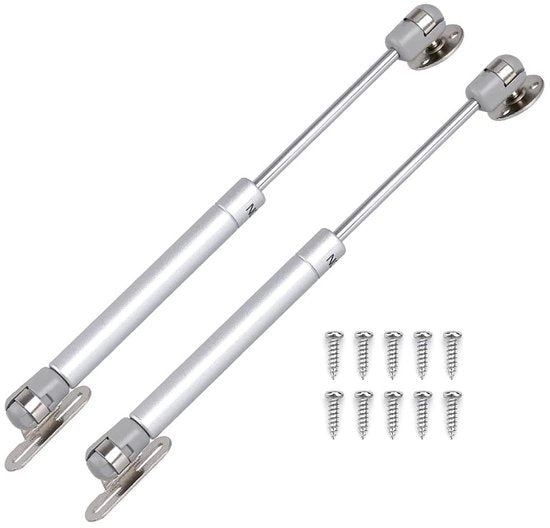 Gasveer 40N - 2 Stuks - Demper Idraulico - Supporto Morbido - Per Porta Scorrevole - Dimensioni 27 cm x 1,5 cm - Cinghia di Copertura
