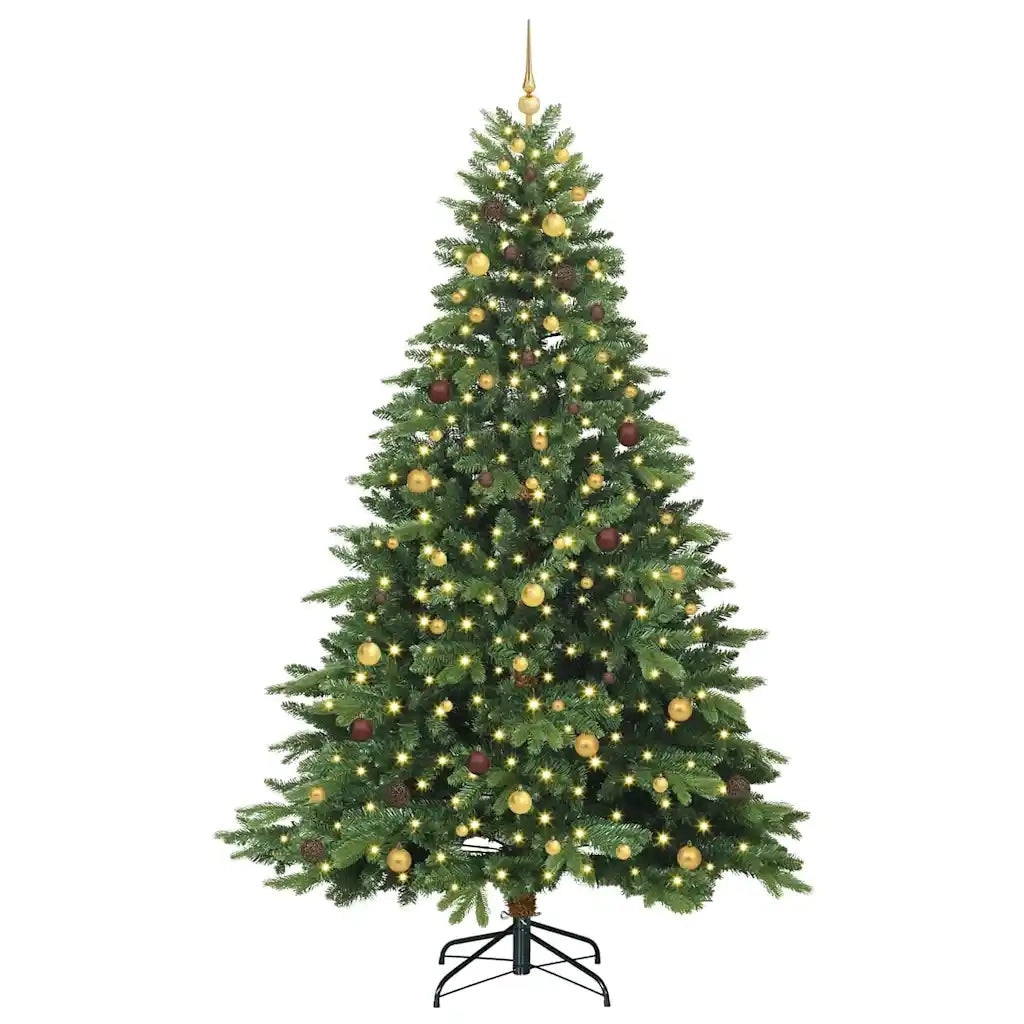 Albero di Natale artificiale con 300 LED Verde 240 cm PE e PVC 3397572