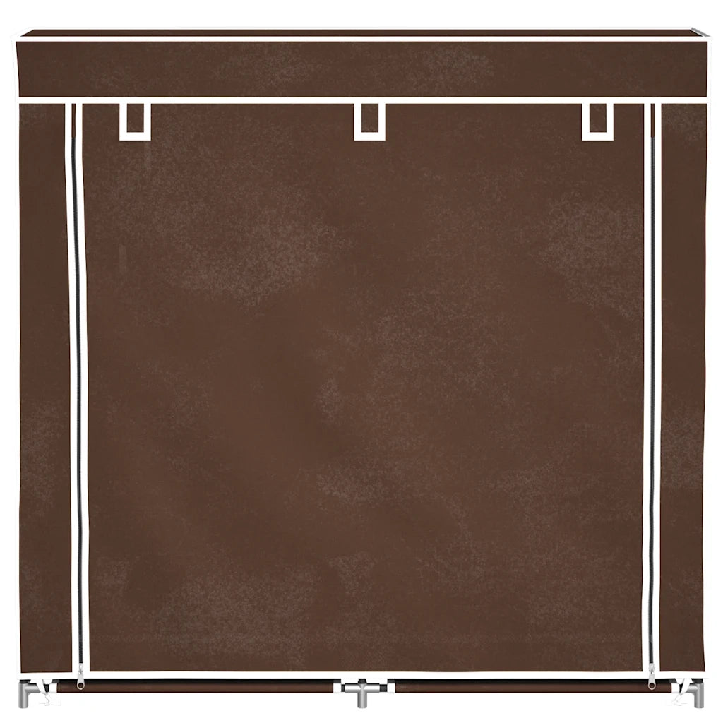 Scarpiera in Tessuto Richiudibile 115 x 28 x 110 cm Marrone 240494