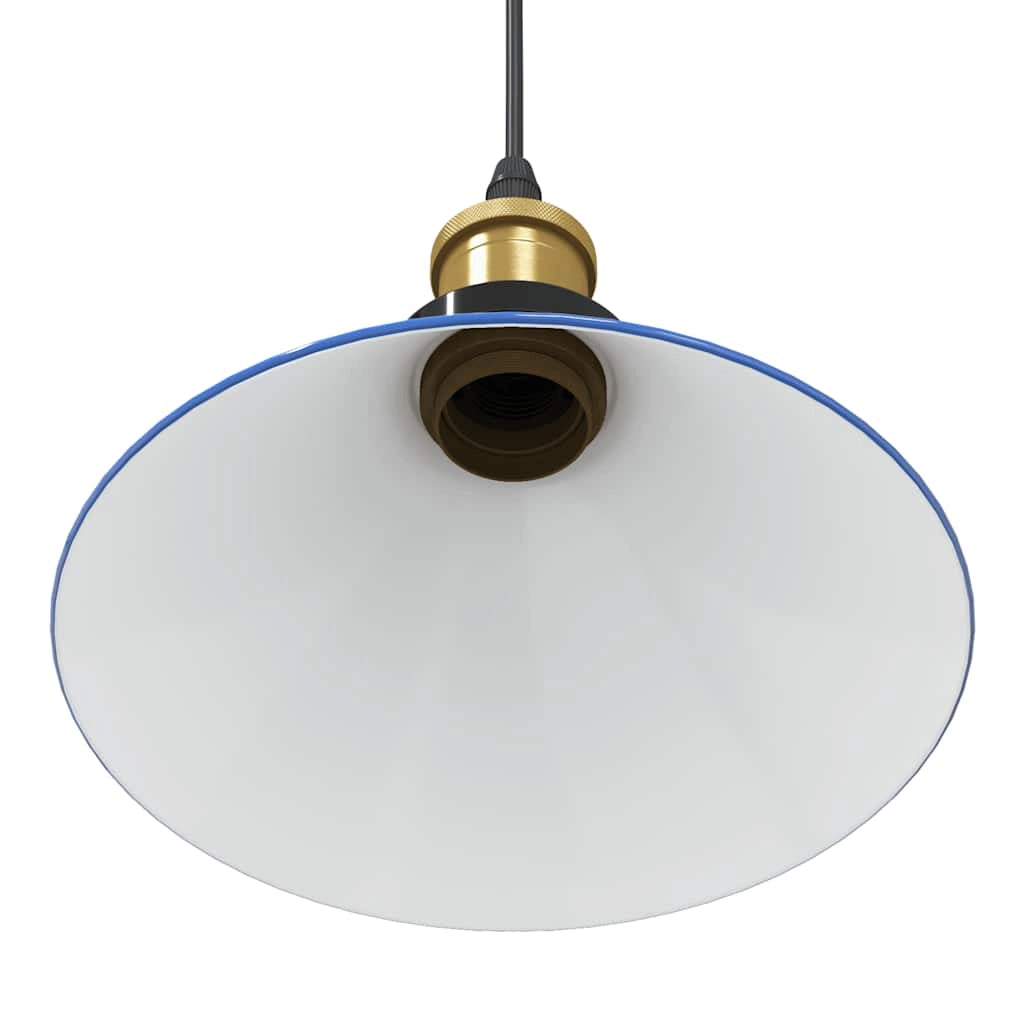 Lampada a sospensione vintage regolabile 22 x 10 cm design moderno per cucina o soggiorno metallo blu scuro 02_0058011