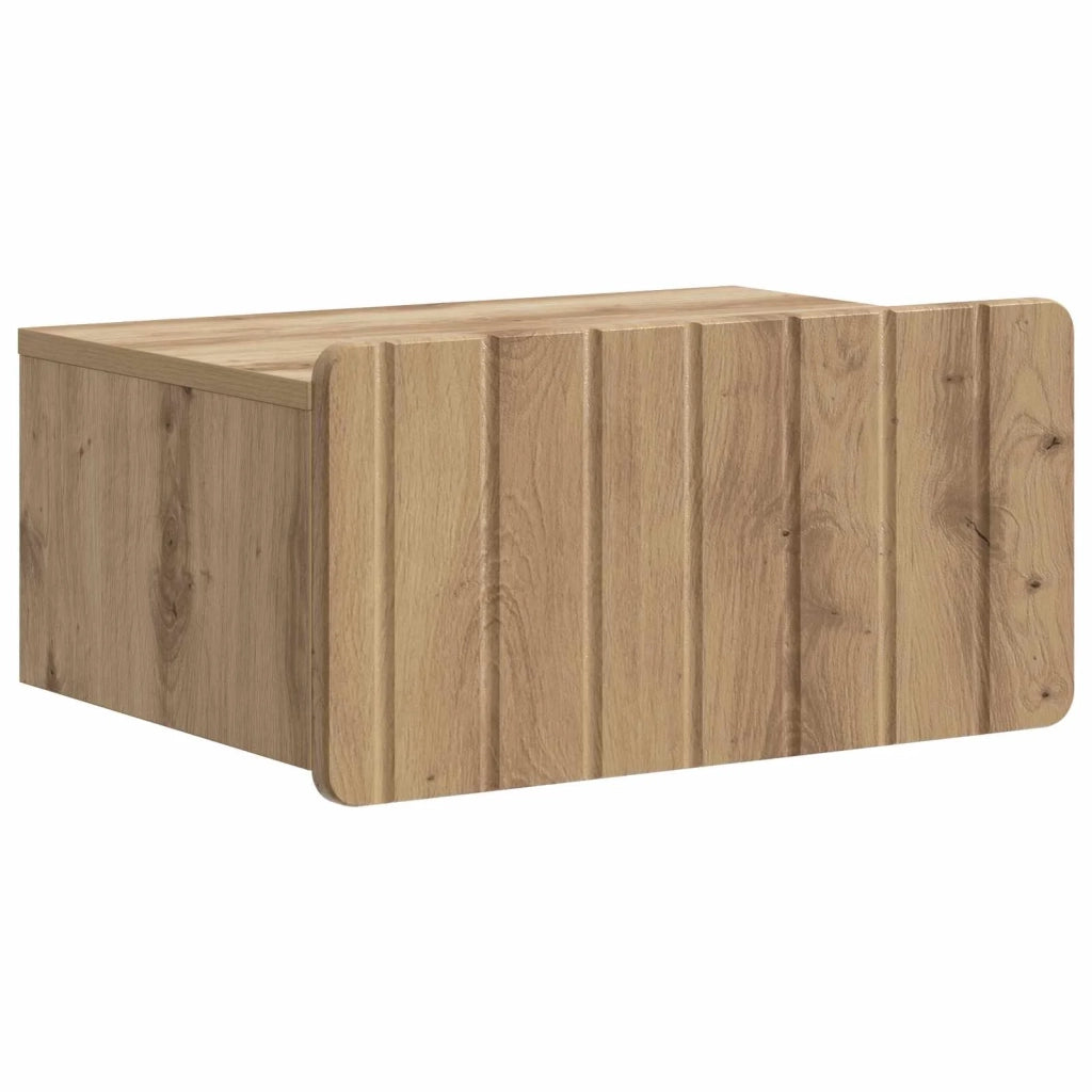 Mobiletto da notte a muro Rovere Artigianale 49 x 34,5 x 24 cm 898293