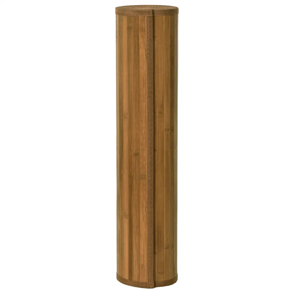 Tappeto Rettangolare Marrone 100x200 cm in Bambù 376944