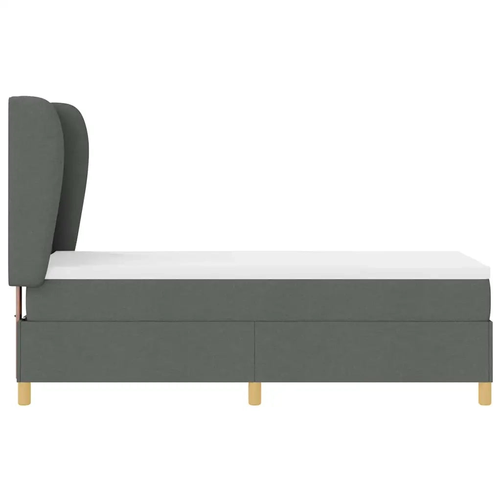 Letto a molle con materasso Grigio scuro 200 x 80 cm Tessuto 3340782