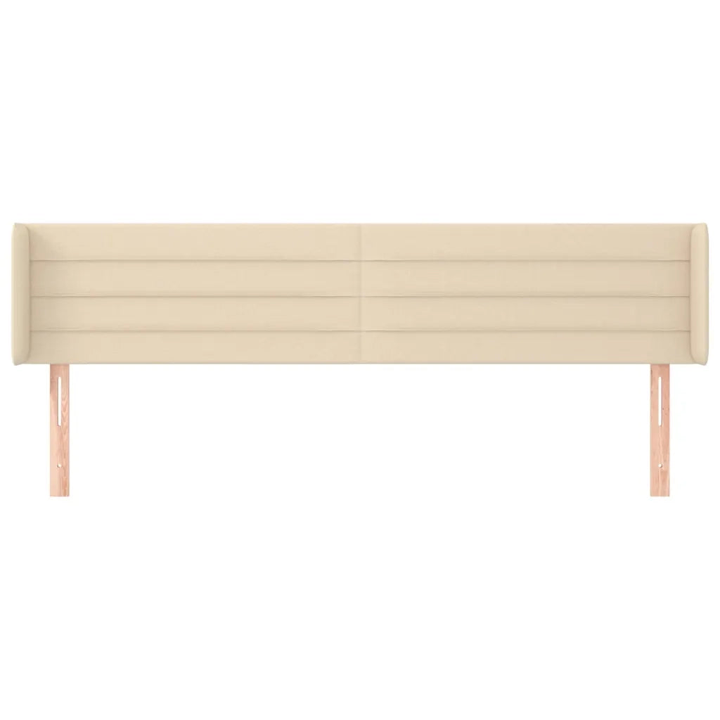Testiera ad Orecchio Crema 203x16x78/88 cm in Tessuto