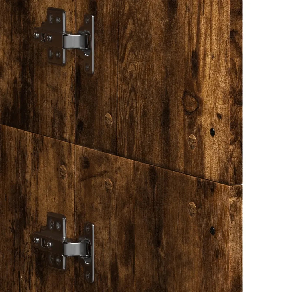Credenza-Buffet-Armadio da cucina Rovere Fumo 60x35x180 cm in Legno Multistrato