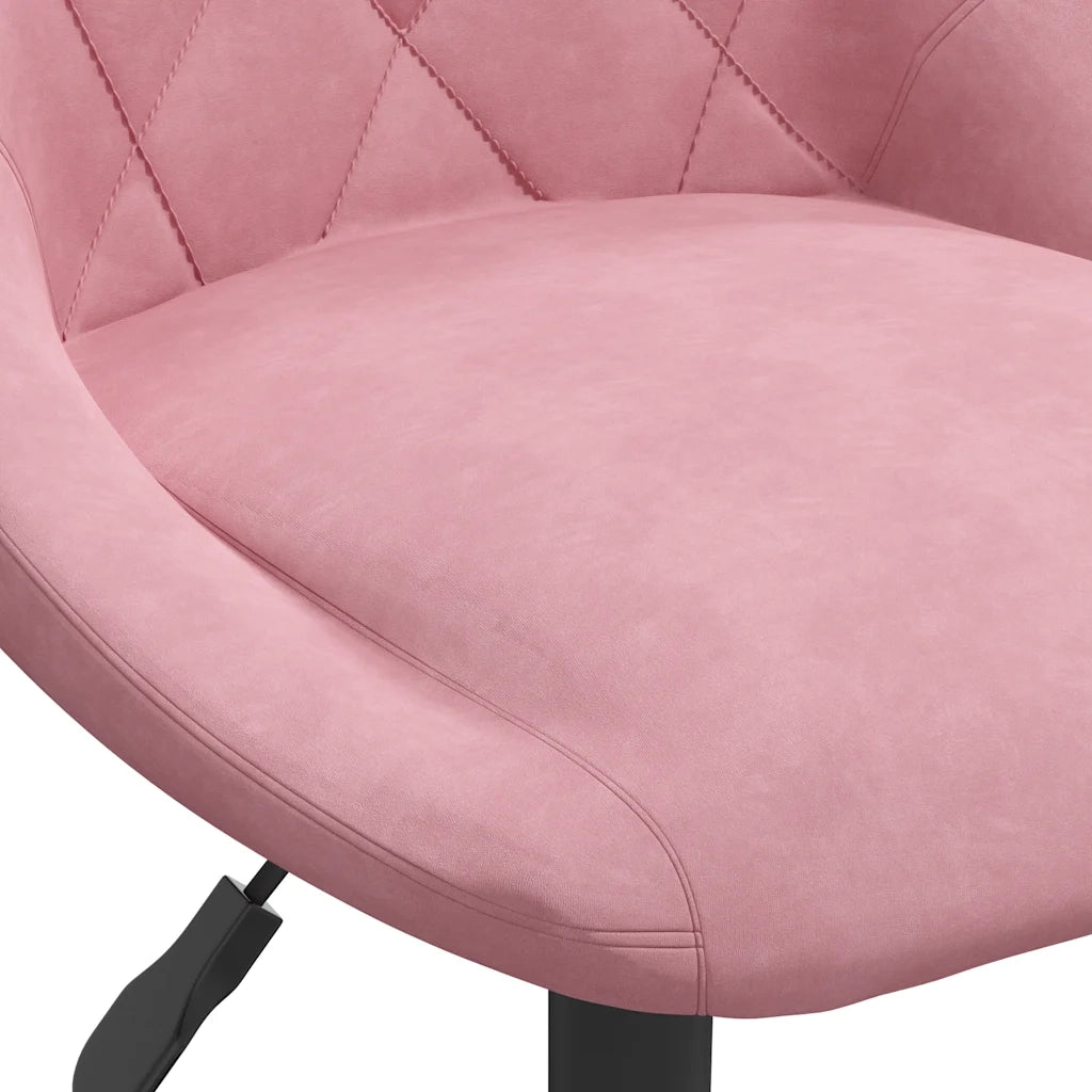 Sedie da Pranzo Girevoli 6 pz Rosa in Velluto 3088807