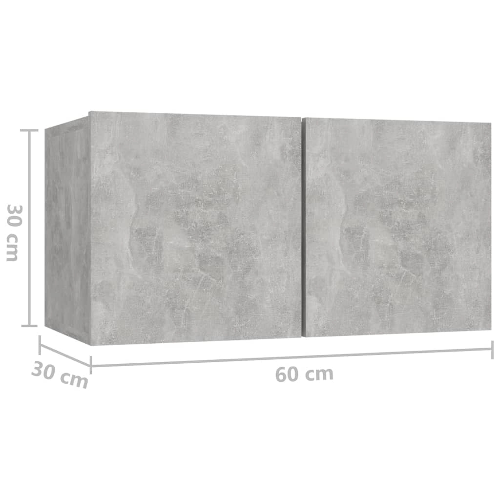 Set di mobili da 8 pezzi tra cui armadio credenza mobile TV televisore per soggiorno camera da letto salotto legno ingegnerizzato grigio 02_0025247