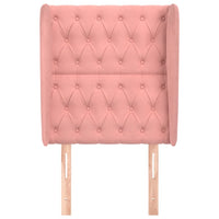 Testiera ad Orecchio Rosa 83x23x118/128 cm in Velluto 3118327