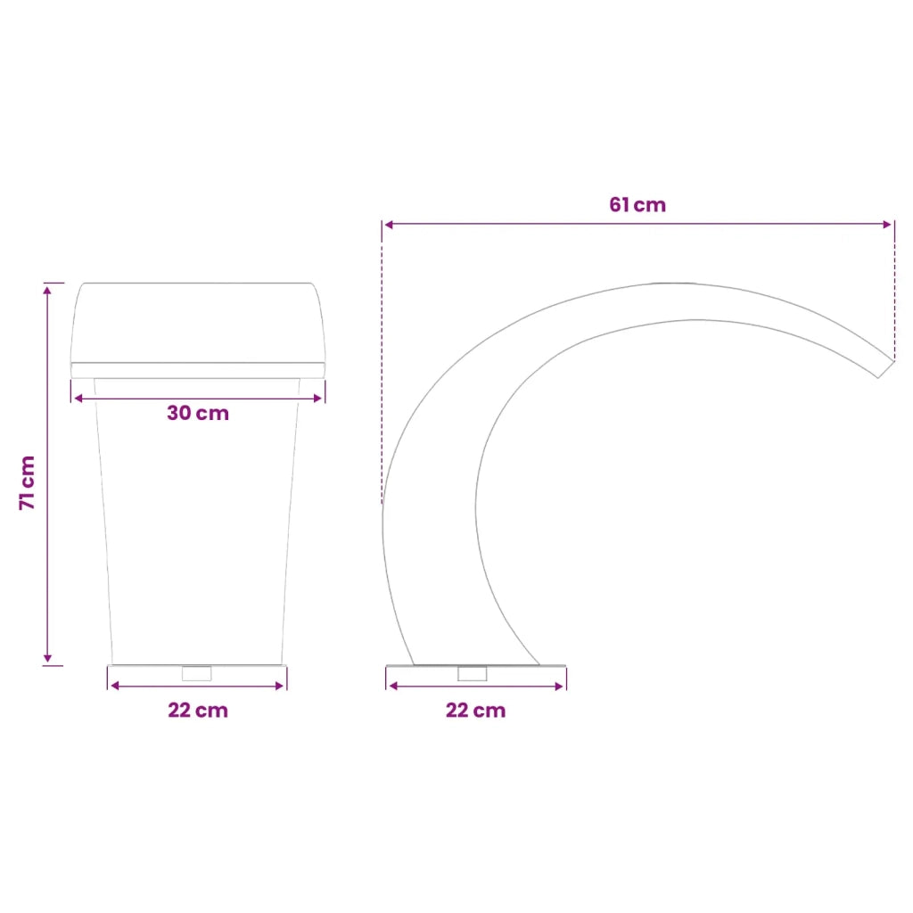 Fontana da Piscina Argento 61 x 30 x 71 cm Acciaio Inox 42039234