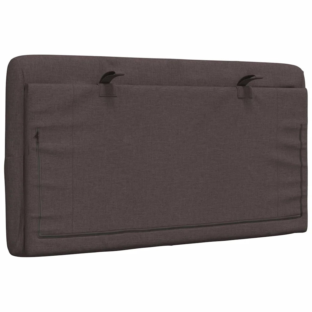Cuscino Testiera-Cuscino per Testiera Marrone Scuro 80 cm in Tessuto
