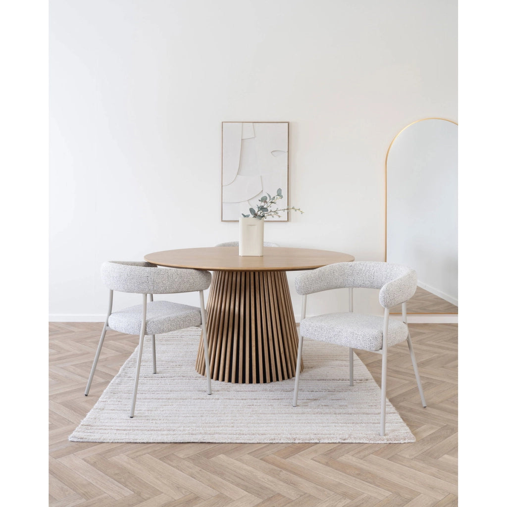 Set di 2 Sedie Trivio, Beige, Tessuto, 56x57,5x77 cm