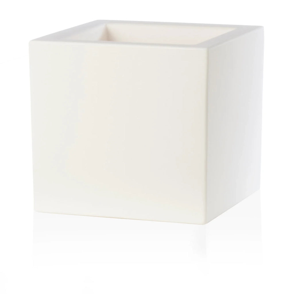 Vaso Quadrato colore Bianco 30x30 CM H 30 mod. Schio Cubo