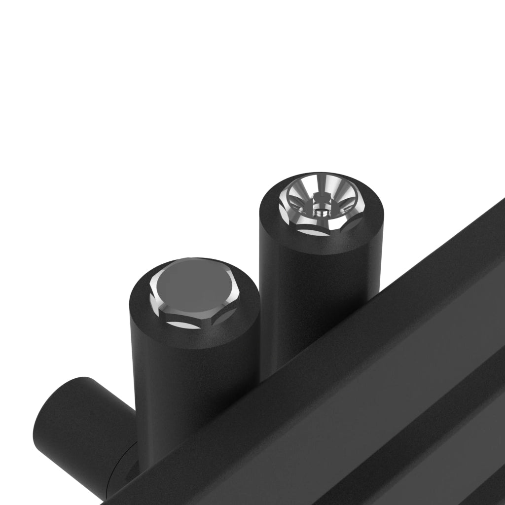 Radiatore scaldasalviette da bagno acciaio 140 x 50 cm nero 03_0010412