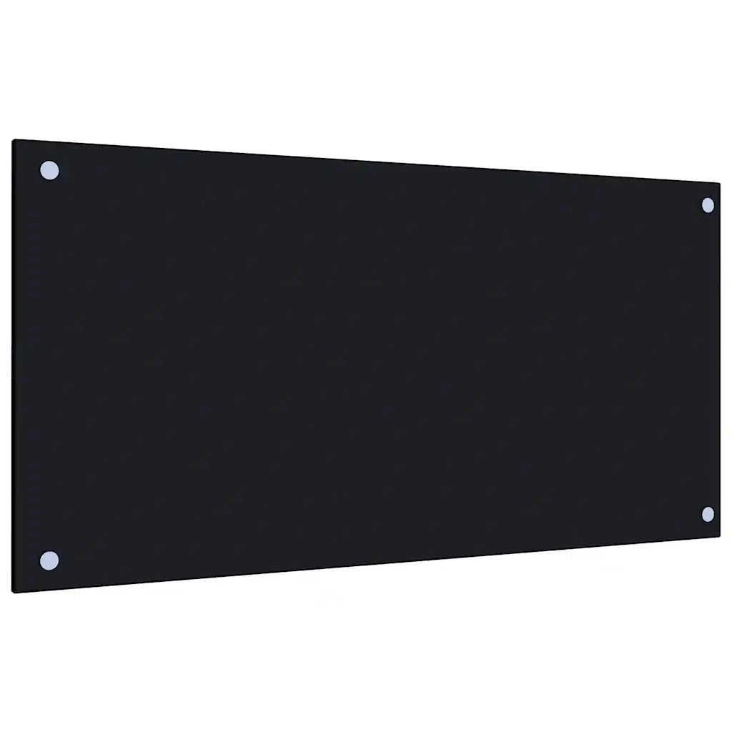 Paraschizzi per Cucina-Protezione parete cucina Nero 80x40 cm in Vetro Temperato