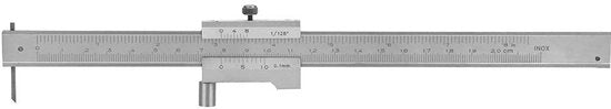 Strumento di misura a strisce incrociate - Misura parallela - Misuratore di spessore in acciaio inossidabile - Duraturo e resistente all'usura - 0-200 mm - Adatto per misure precise - Codice prodotto: ... - Modello: ...