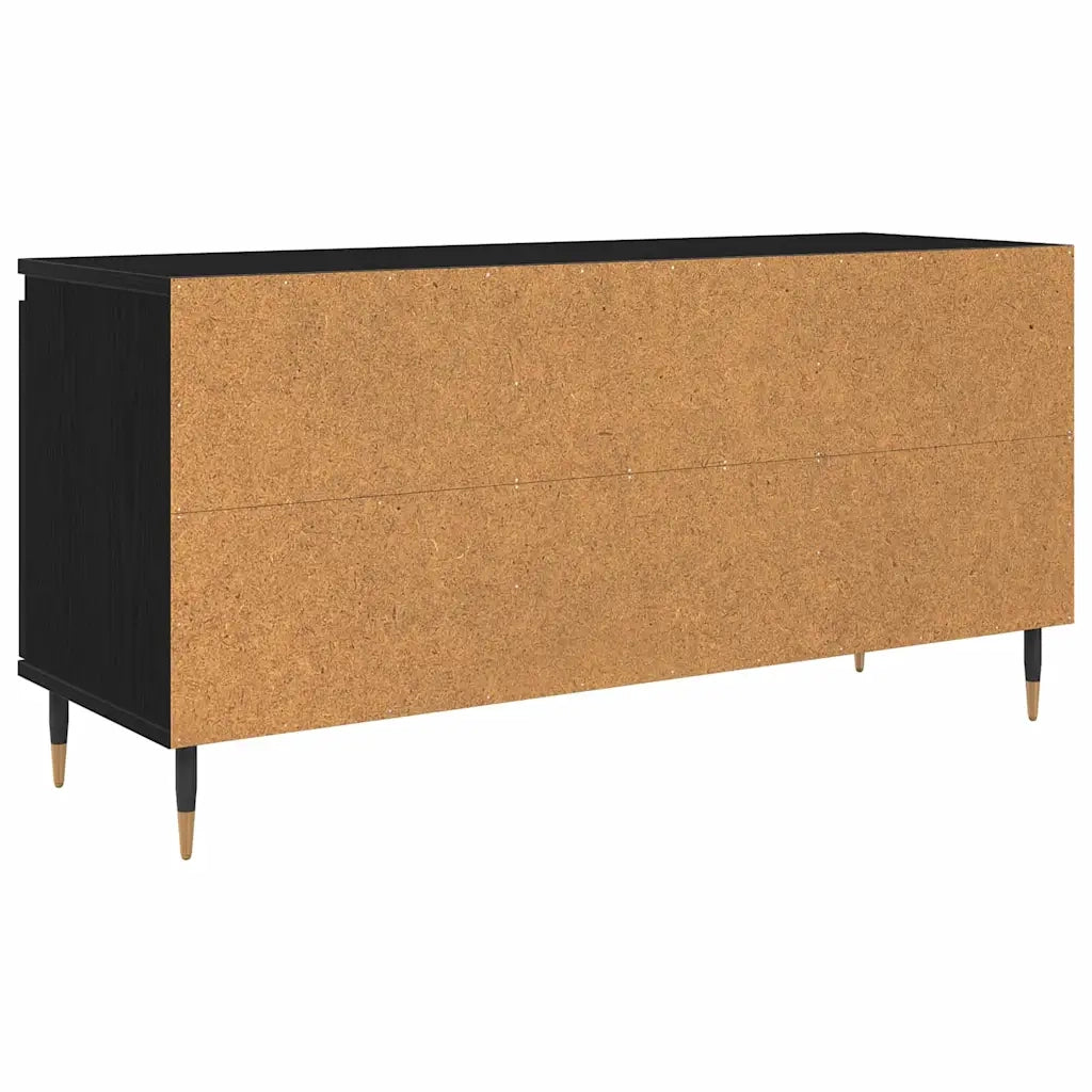 Mobile TV Rovere Nero 104 x 35 x 50 cm Legno multistrato 881931