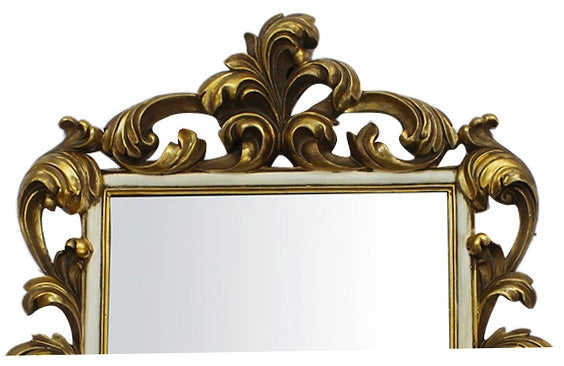 Biscottini Specchiera da appendere L46,8xPR3xH65 cm finitura foglia oro anticato. Specchio