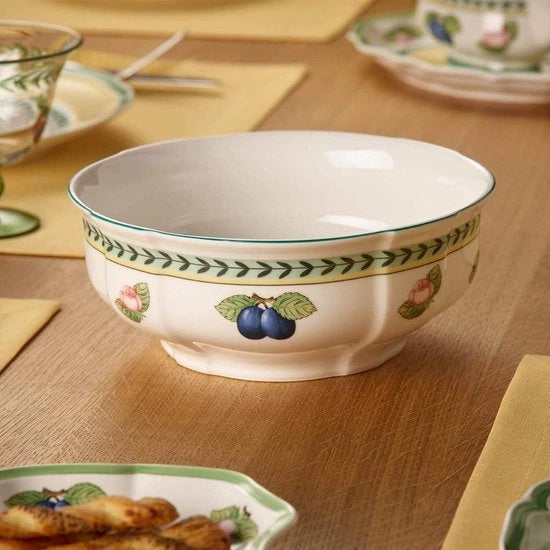 Piatto da zuppa in ceramica con stampo floreale, codice 10-2281-3170