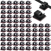 Cable holder set da esterno 60 pezzi - Clip per cavi e fili autoadesivi - Gestione cavi e fili - 01 ~ 05 cm - Nero
