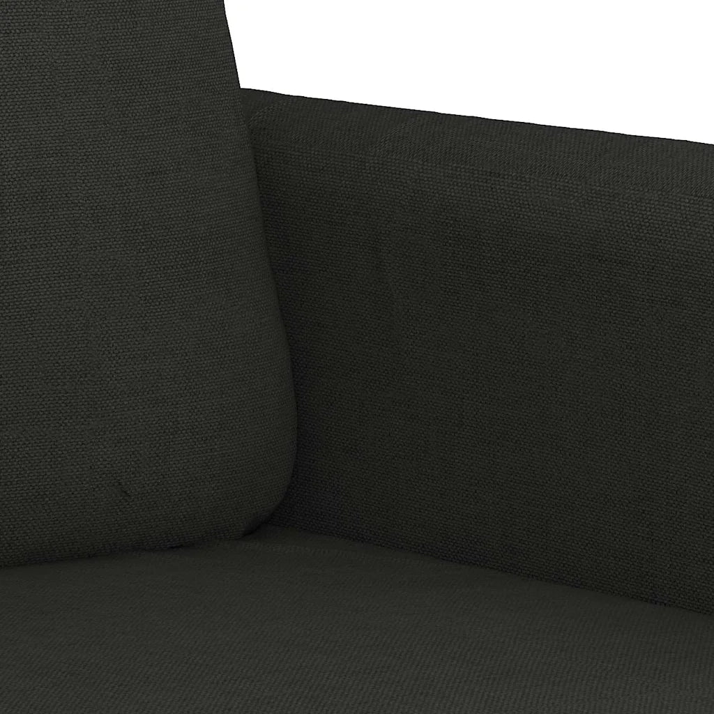 Divano a 2 Posti-Sofa 2 Posti Nero 120 cm in Tessuto 342041