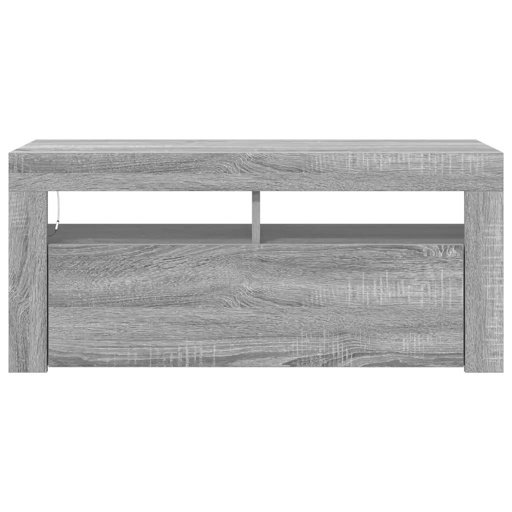 Mobile Porta TV con Luci LED Grigio Sonoma 90x35x40 cm 822722
