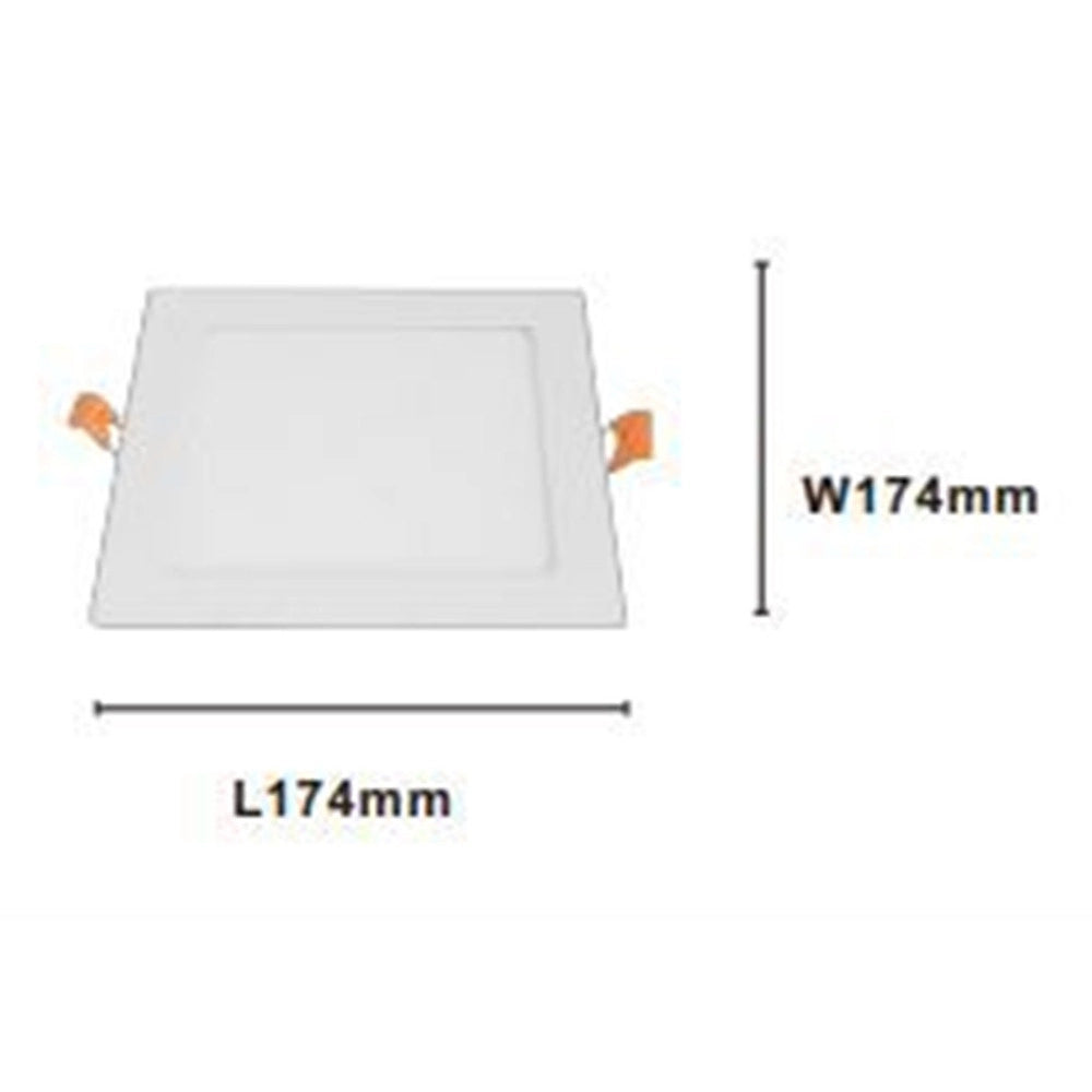 Trade Shop - Pannello Led 12watt Da Incasso Quadrato Bianco 174mm Luce 3000k-6500k Ip20 00090 -