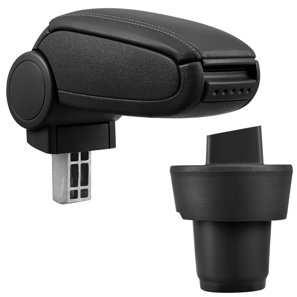 Bracciolo centrale con vano portaoggetti per Seat Mii - Similpelle - nero [pro.tec]