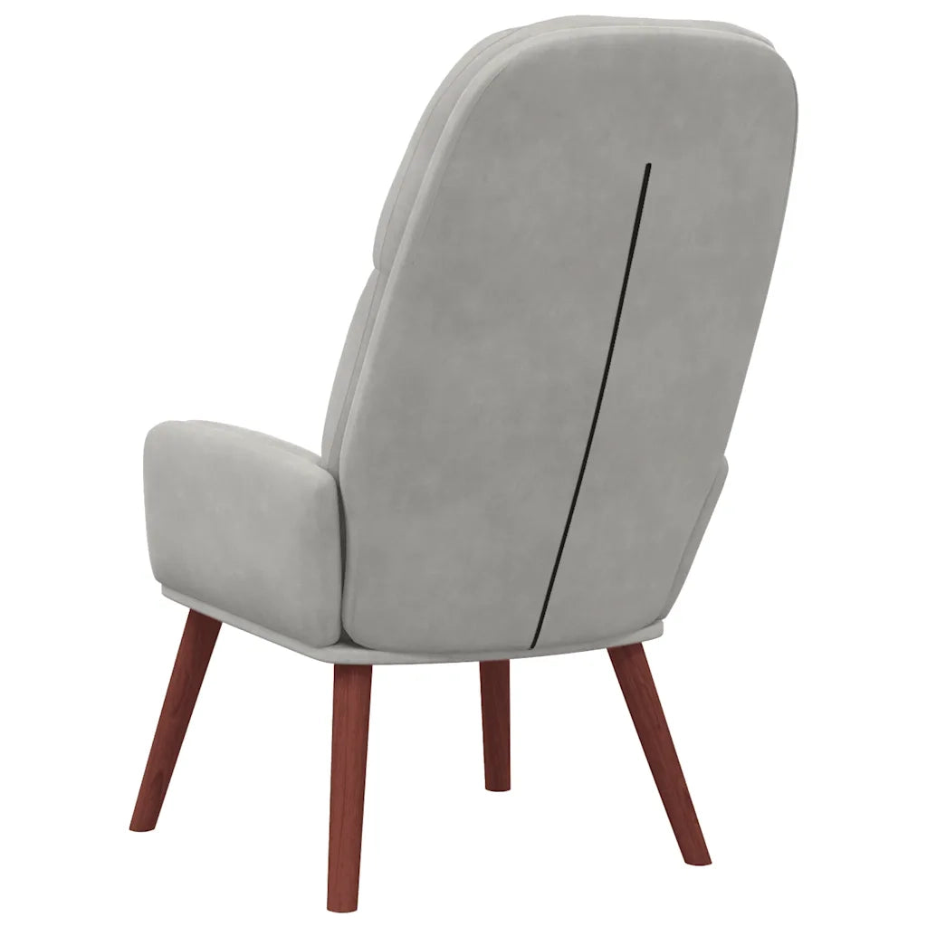 vidaXL Sedia Relax Grigio Chiaro in Velluto