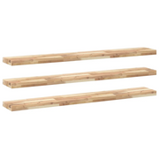 3 pz Mensole da Parete | Scaffali a Parete | Ripiano a parete 160x20x4 cm Legno Acacia Non Trattato