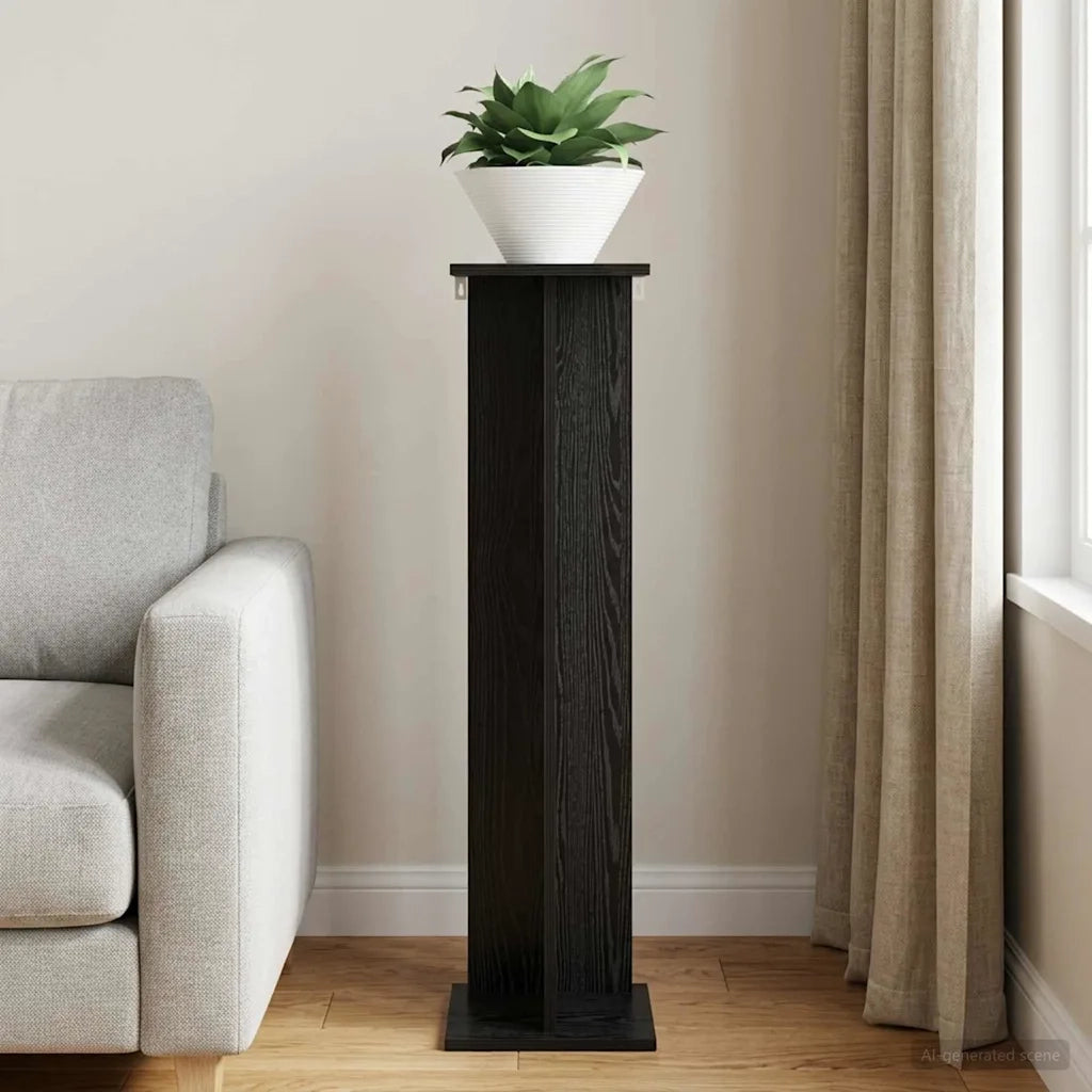 Supporto per piante Rovere Nero 25 x 25,5 x 100,5 cm 899628