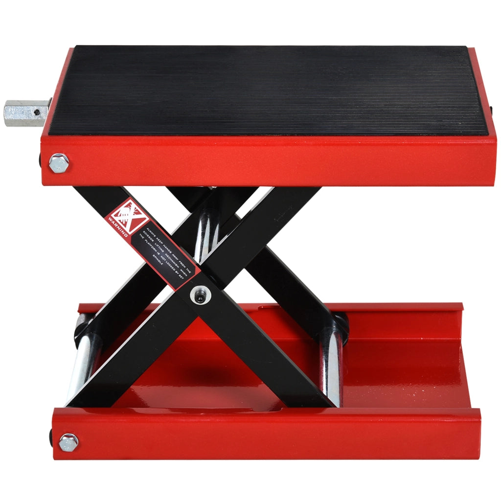Cavalletto Moto Bici Antiscivolo Regolabile ¨C zephmum ¨C 41.5x23.5x10-37 cm Rosso Nero