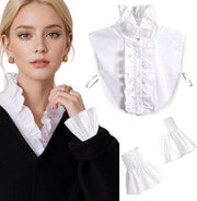 Camicie in Coton con Collo con Ricami Eleganti per Donna