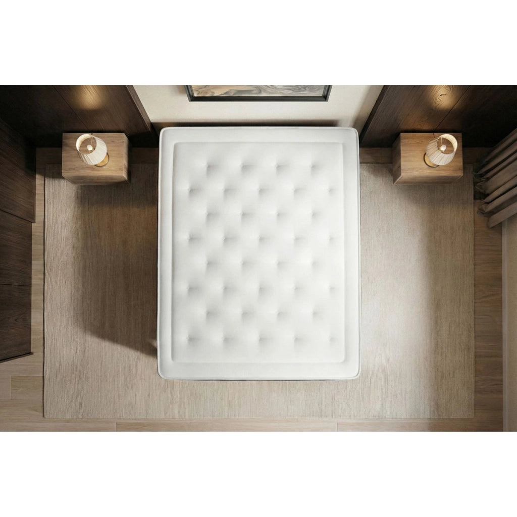 Pacchetto letto completo - Materasso 180x200cm + Box spring con doghe (kit) + 2 cuscini + Piumino - Privilège