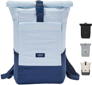 Borsa da Spalla Universale per Uomo Donna Blu - Nr. 4 - Borsa a Rolltop con Tasca per Laptop per Università, Lavoro & Bicicletta - Grande Borsa - Impermeabile