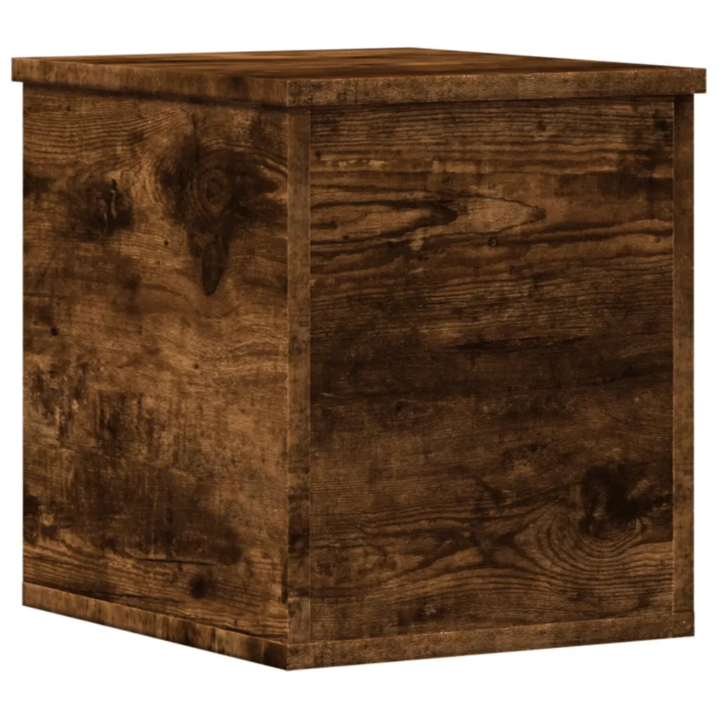 vidaXL Contenitore Portaoggetti Rovere Fumo 30x35x35 cm in Truciolato