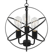 Lampada Sferica a Sospensione Nera 3 Lampadine E27 CFW5149522