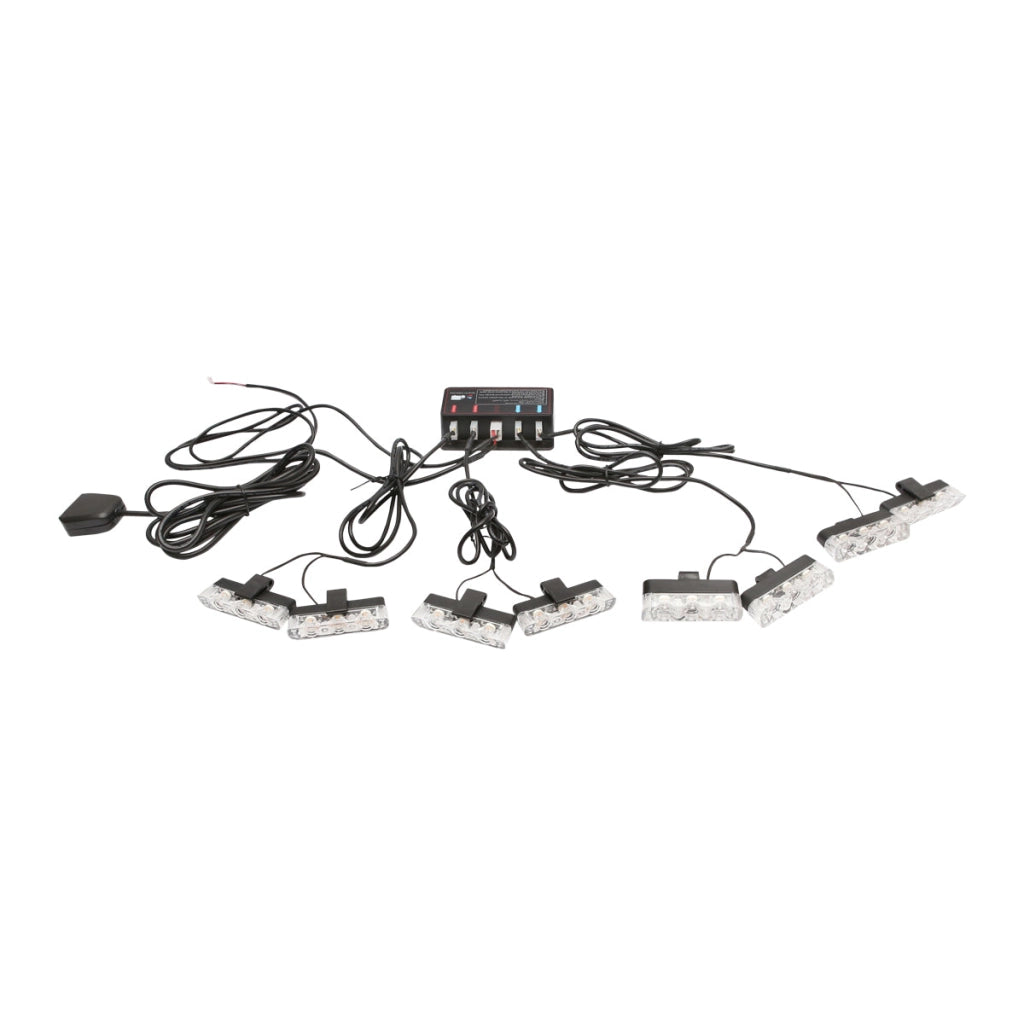 Set di 8 luci stroboscopiche LED – 3 LED per modulo, 12V Breckner Germany