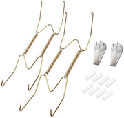 Set di 2 sospensioni per piatti - per piatti da 19-20 cm - sospensori in acciaio inossidabile - regolabili - fissaggio invisibile